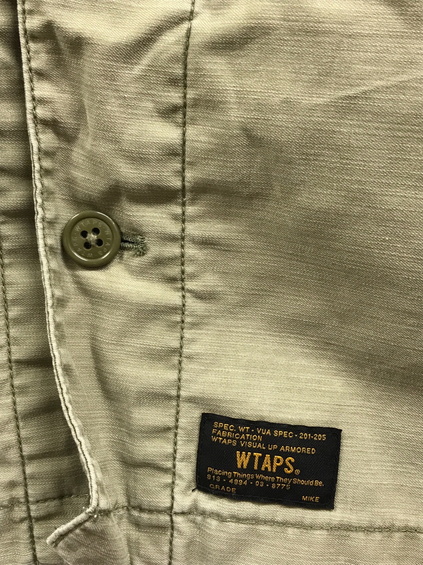 中古・古着通販】WTAPS (ダブルタップス) JUNGLE L/S SHIRT カーキ