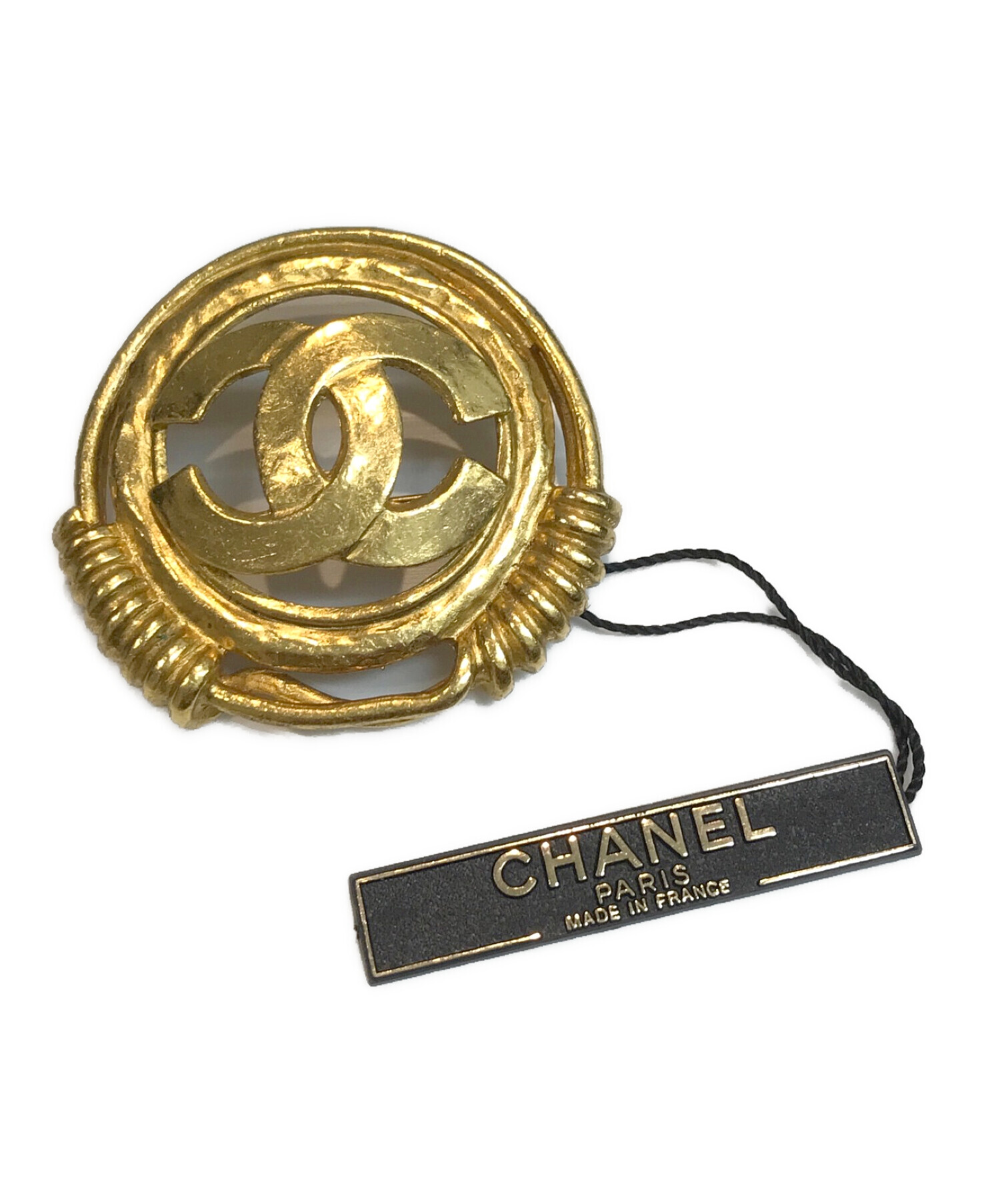 レア　シャネル　Chanel ヴィンテージ　ココマーク　ゴールド　鼈甲　ブローチピアス片耳