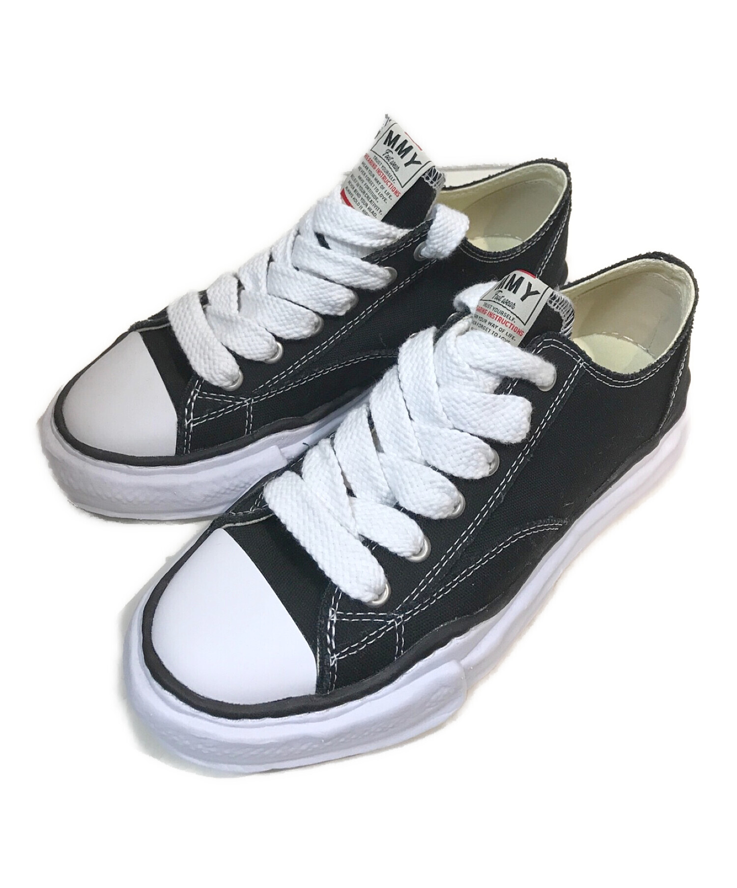 Maison MIHARA YASUHIRO (メゾン ミハラ ヤスヒロ) PETERSON original sole canvas lowcut  sneaker ブラック サイズ:42 未使用品