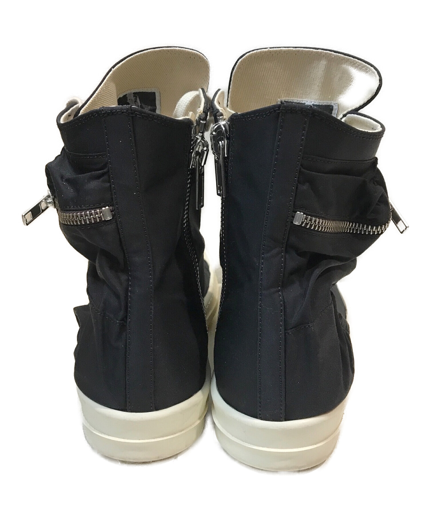 中古・古着通販】RICK OWENS DRKSHDW (リックオウエンス ダークシャドウ) CARGOサイドジップハイカットスニーカー ブラック  サイズ:43｜ブランド・古着通販 トレファク公式【TREFAC FASHION】スマホサイト