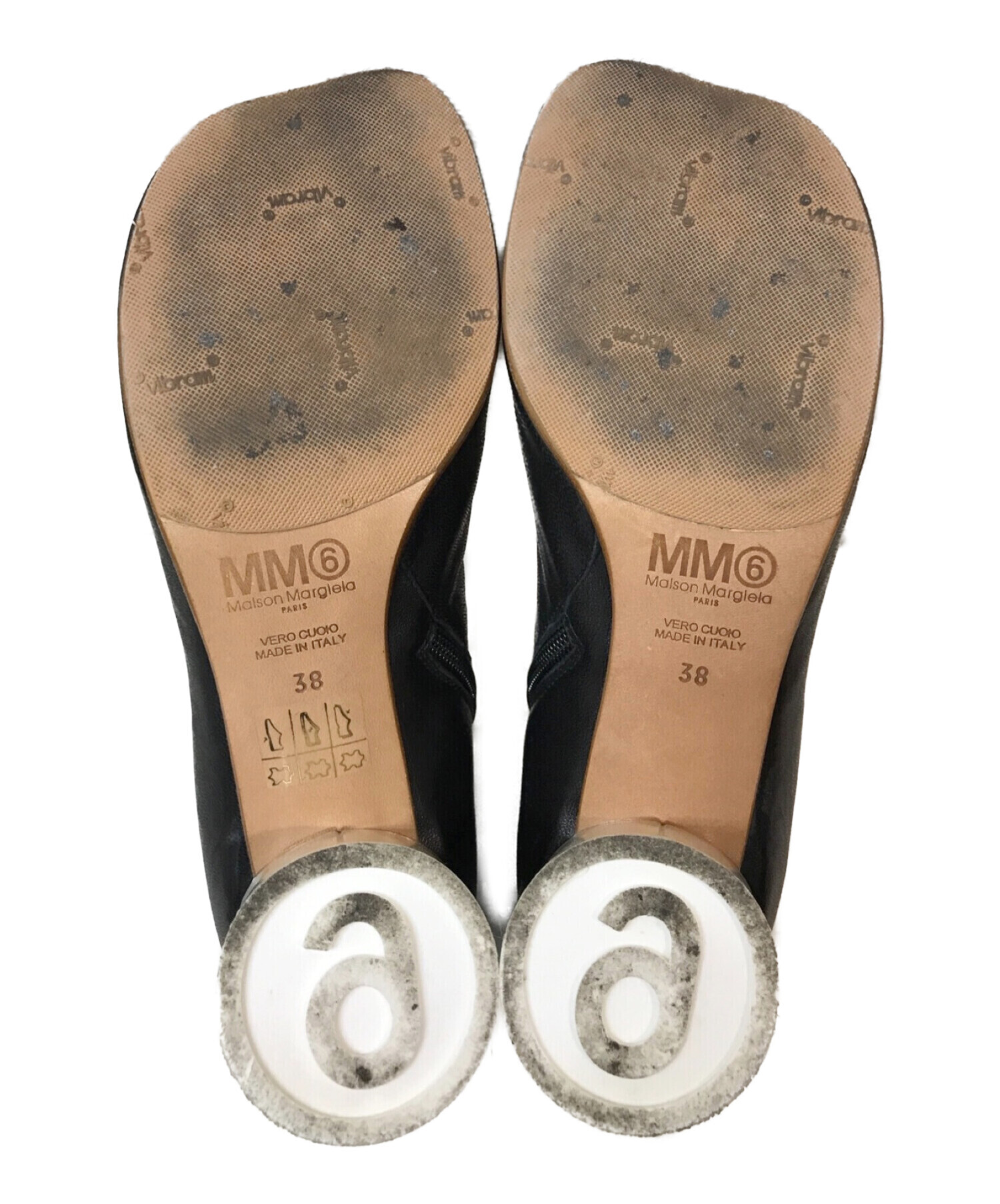 MM6 Maison Margiela (エムエムシックス メゾンマルジェラ) アナトミック アンクル ブーツ ブラック サイズ:38