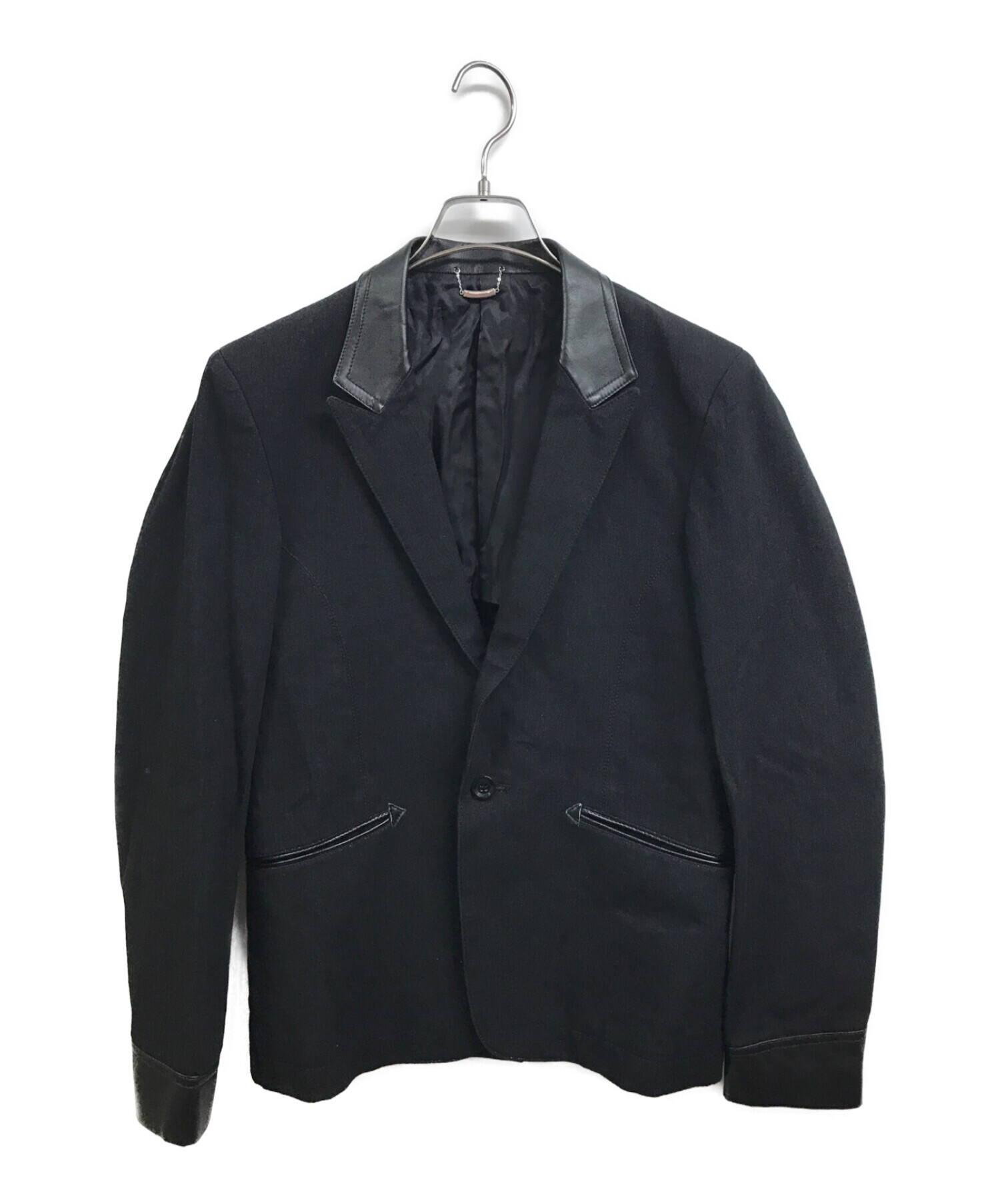 RUDE GALLERY (ルードギャラリー) レザー切替テーラードジャケット ブラック サイズ:3