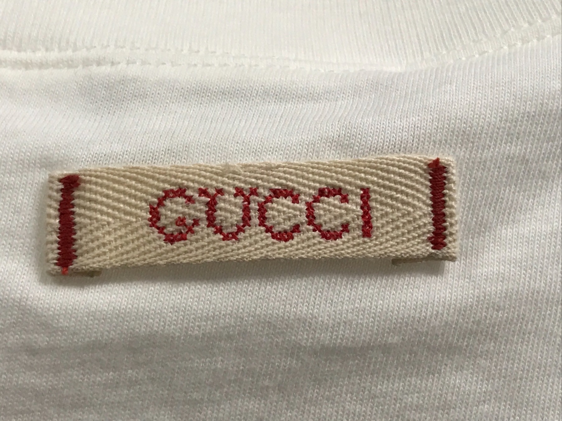 GUCCI (グッチ) コラボ刺繍Tシャツ ホワイト サイズ:SIZE 12(約150cm) 未使用品