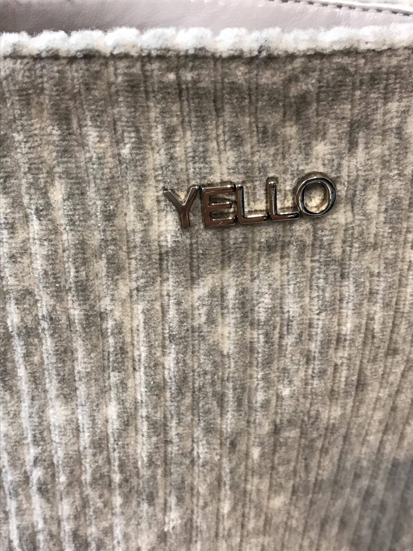 YELLO (イエロー) コーデュロイルーズブーツ グレー サイズ:XL 未使用品
