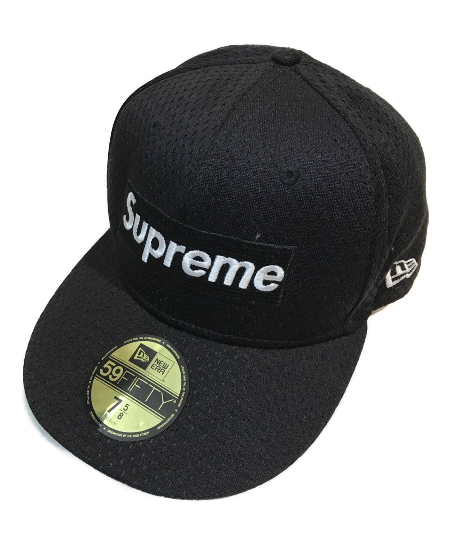 希少 Supreme S Logo New Era 7 5/8 XL BLACK