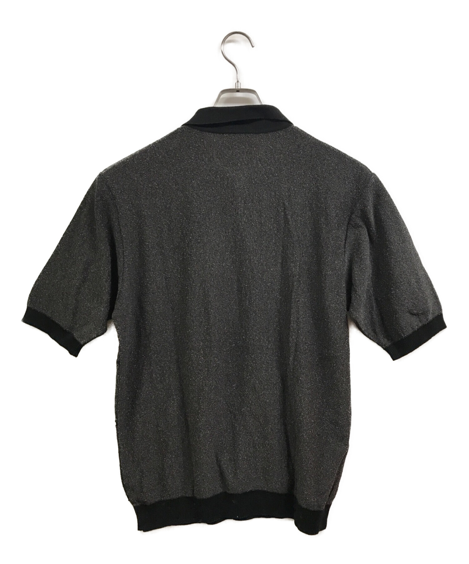 FENDI (フェンディ) ロゴニットポロシャツ グレー サイズ:50