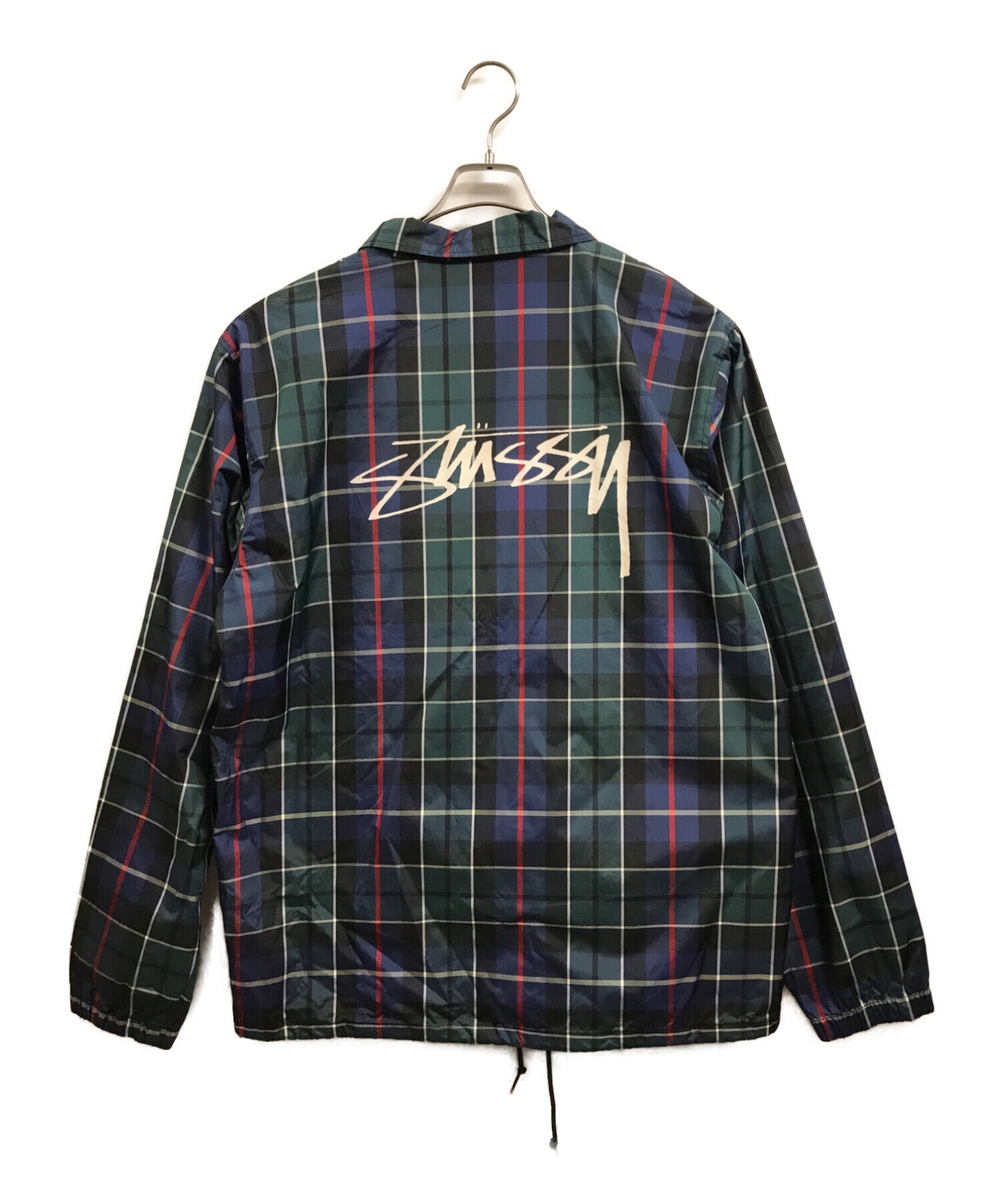 stussy (ステューシー) クルーズコーチジャケット レッド×グリーン サイズ:XL