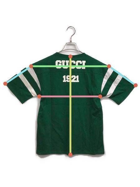 GUCCI (グッチ) プリントTシャツ グリーン サイズ:10 未使用品