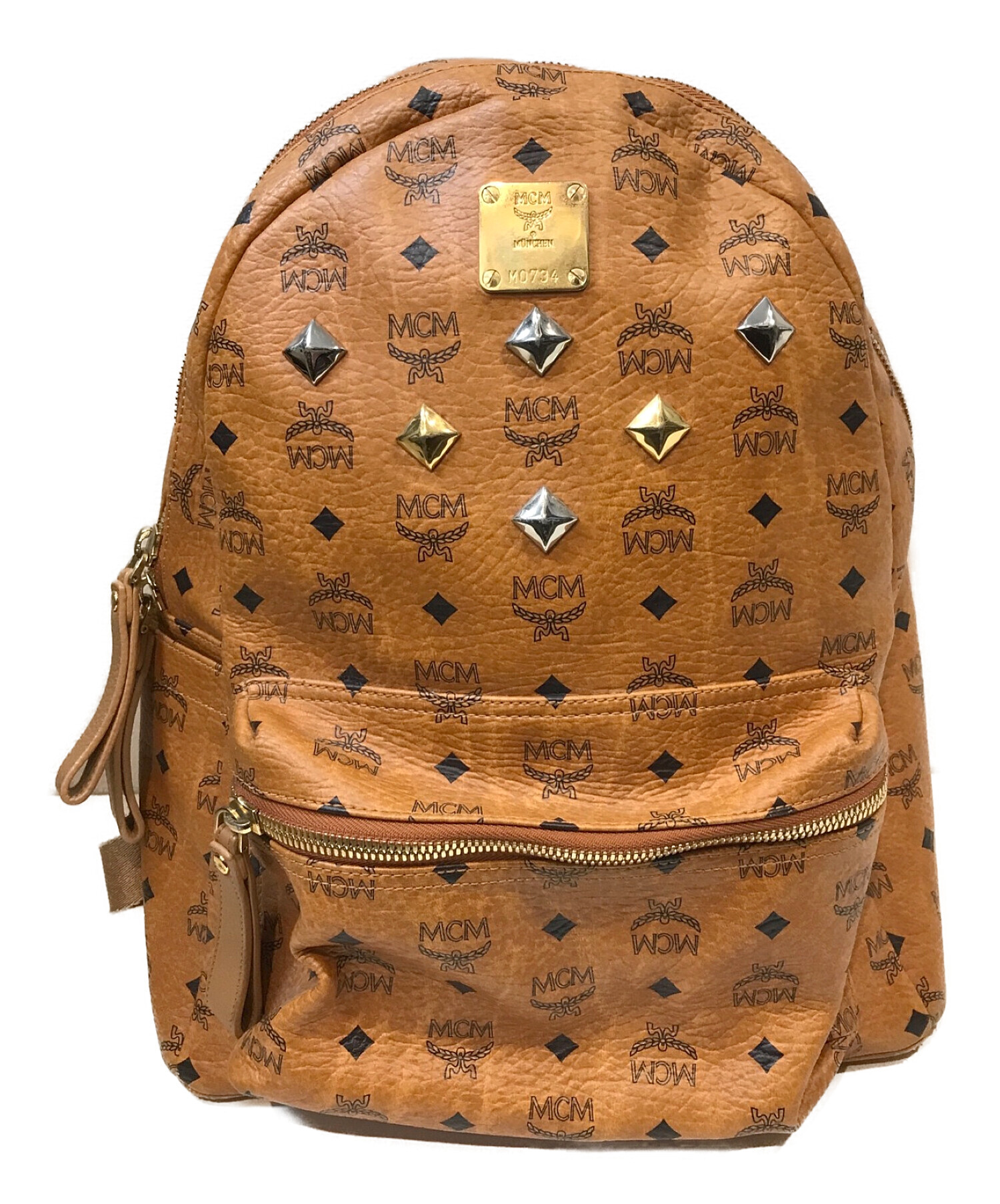 中古・古着通販】MCM (エムシーエム) スタッズリュック ブラウン ...