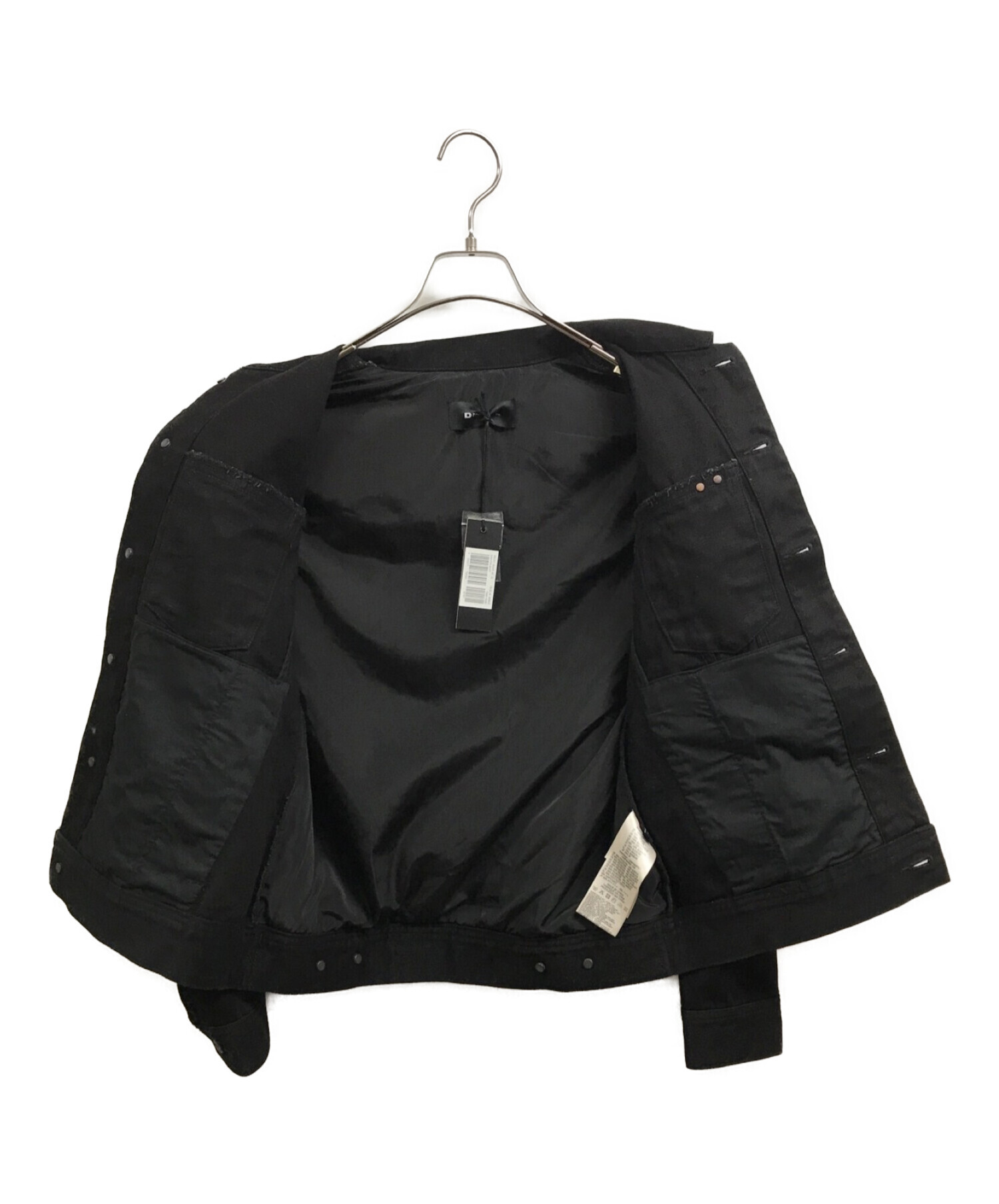 DIESEL (ディーゼル) ボア切替デニムトラッカージャケット ブラック サイズ:XS 未使用品