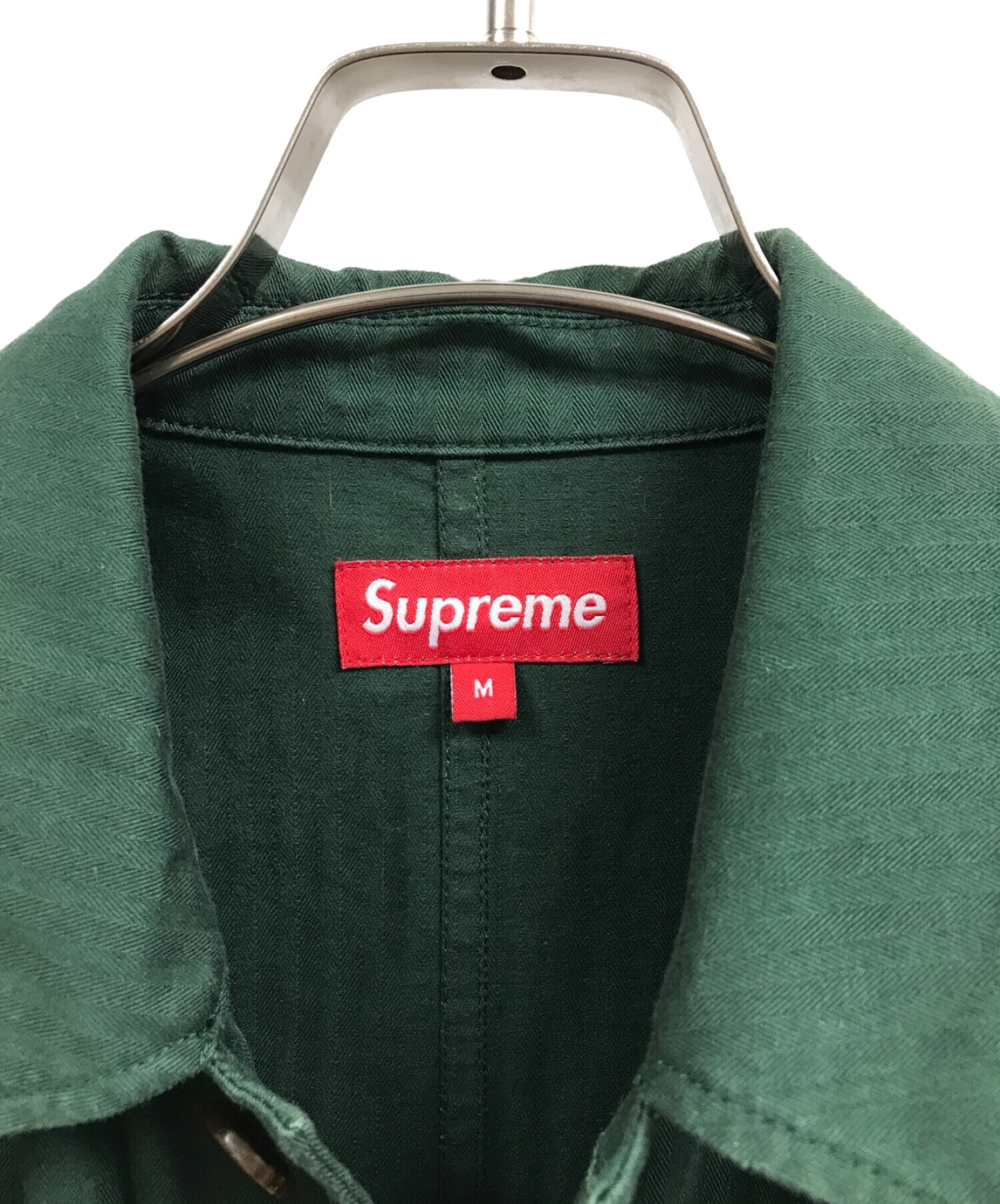 SUPREME (シュプリーム) 12SS herringbone workers jacket グリーン サイズ:M