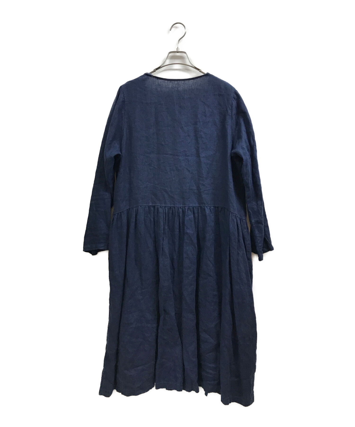 中古・古着通販】nest Robe (ネストローブ) リネンVネックワンピース 