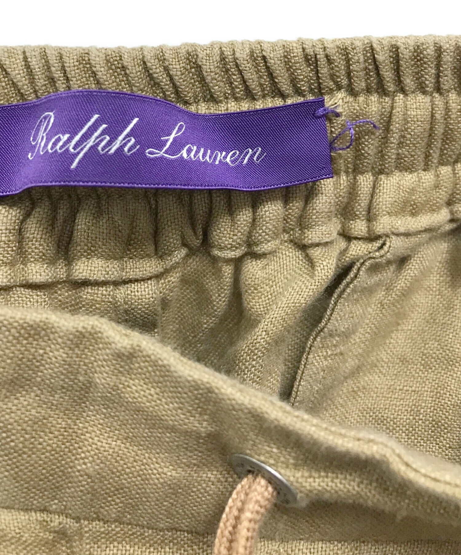 RALPH LAUREN Purple Label (ラルフ ローレン パープル レーベル) リネンイージーパンツ ベージュ サイズ:30