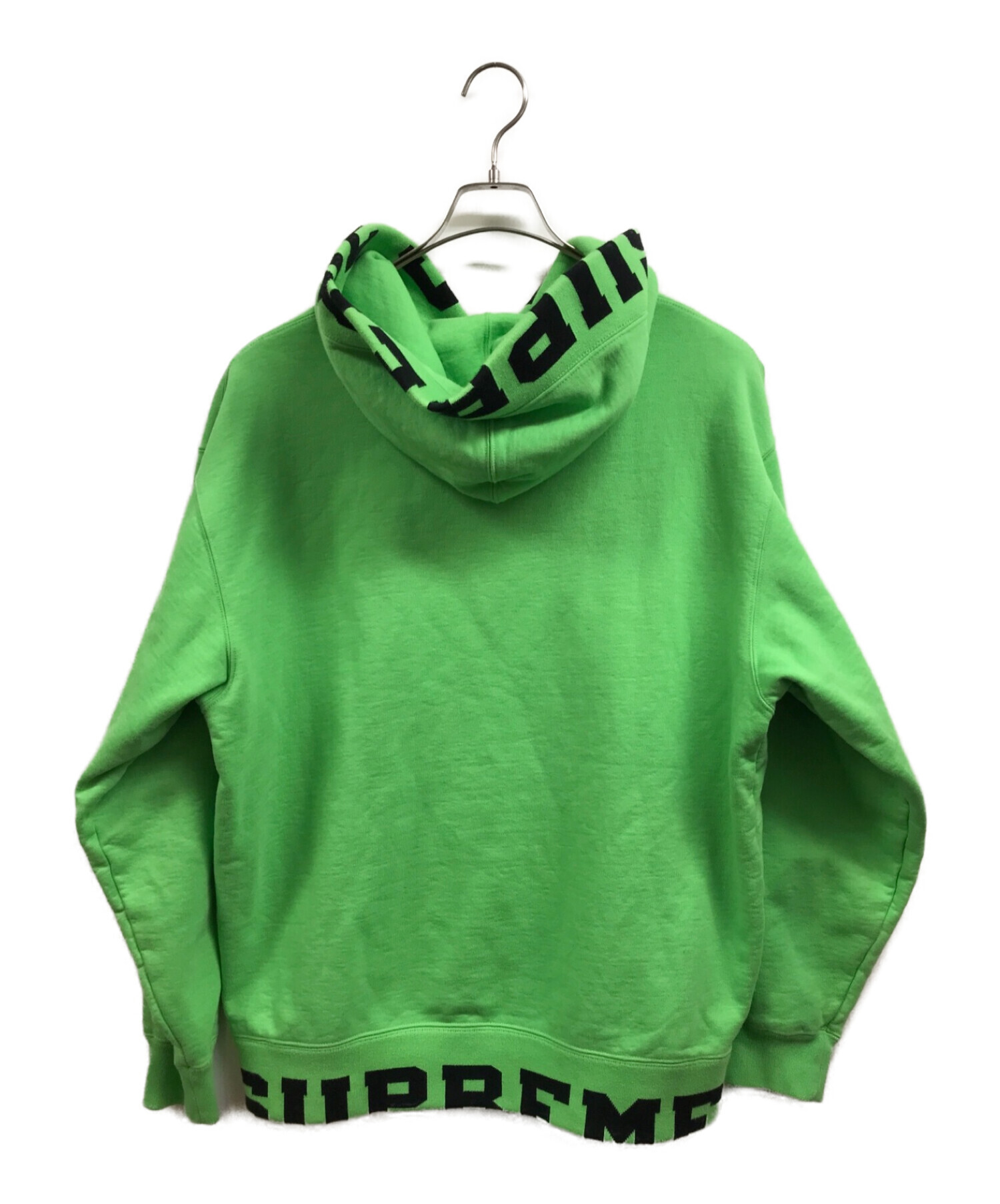 SUPREME (シュプリーム) Cropped Logos Hooded Sweatshirt グリーン サイズ:M