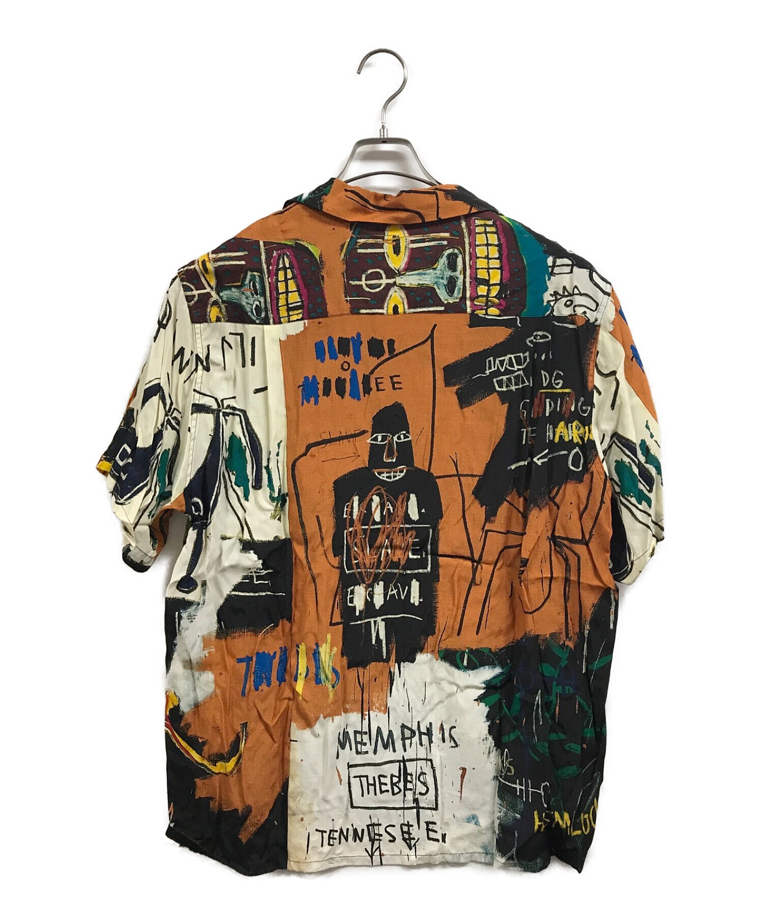 WACKO MARIA (ワコマリア) Jean Michel Basquiat (ジャンミシェルバスキア) アロハシャツ オレンジ サイズ:M