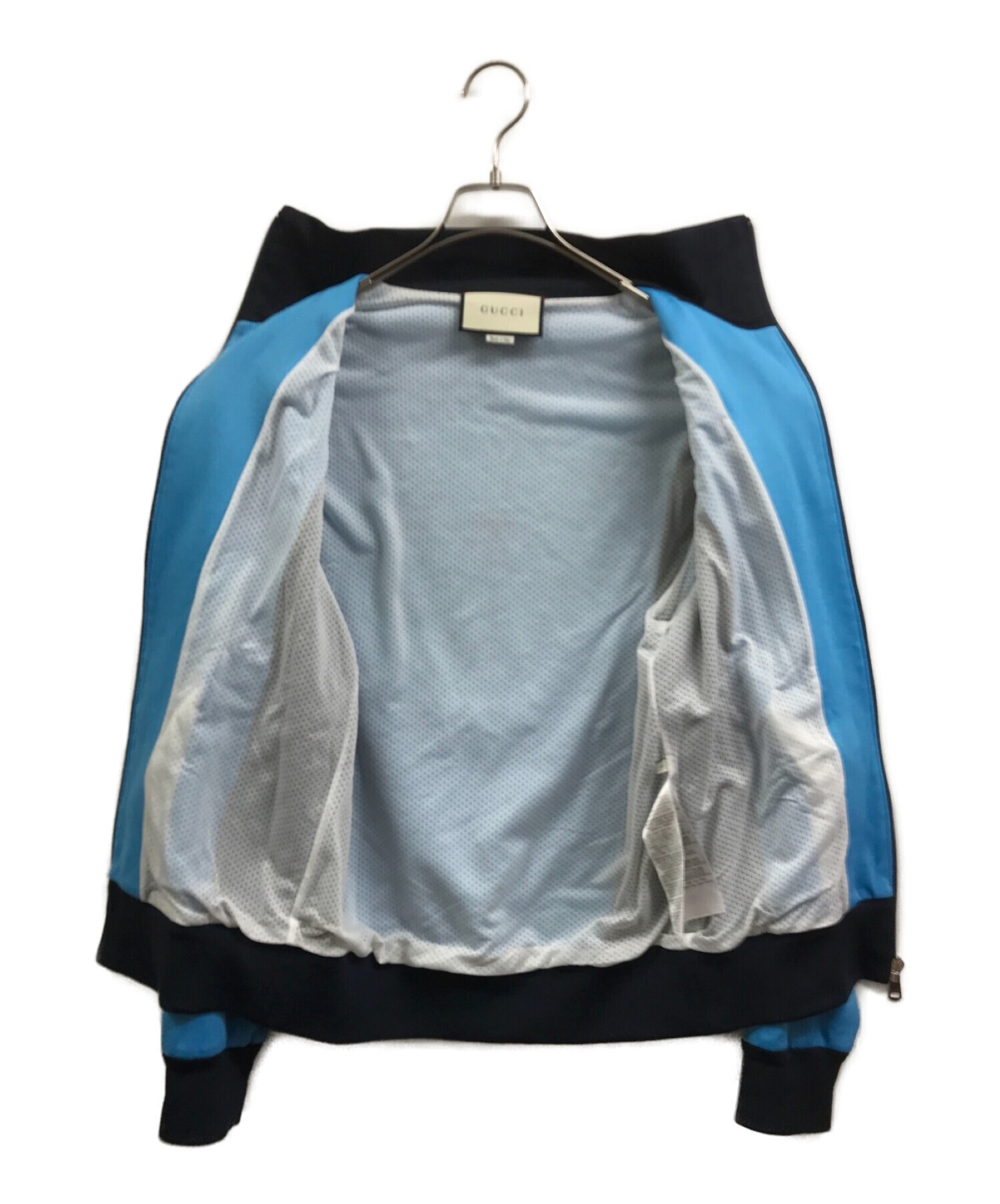 GUCCI (グッチ) 18SS タイガーパッチトラックジャケット ブルー サイズ:S