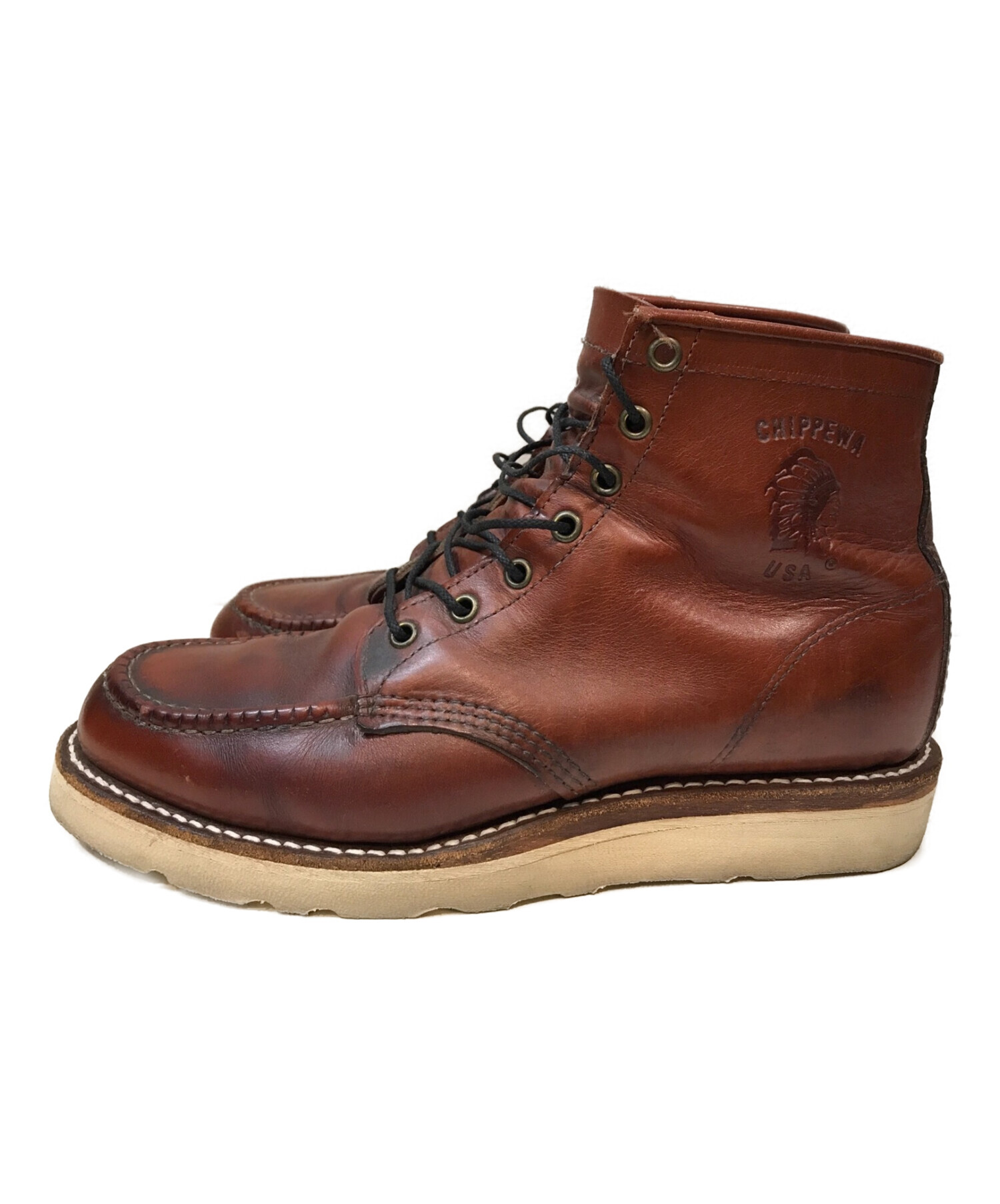 CHIPPEWA (チペワ) ワークブーツ ブラウン サイズ:8.5