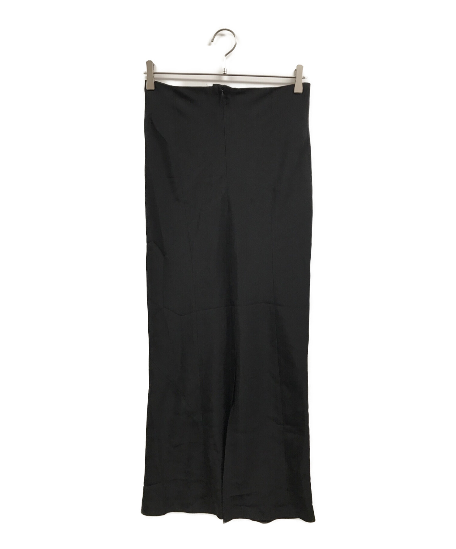 Yohji Yamamoto FEMME (ヨウジヤマモトファム) シルクロングタイトスカート ブラック サイズ:2