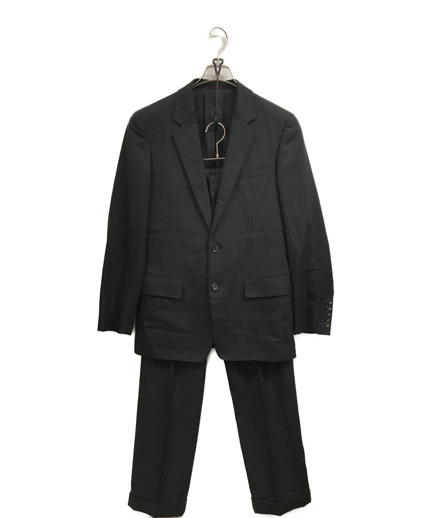 COMME des GARCONS HOMME DEUX (コムデギャルソン オム ドゥ) セットアップ2Bスーツ ブラック サイズ:S