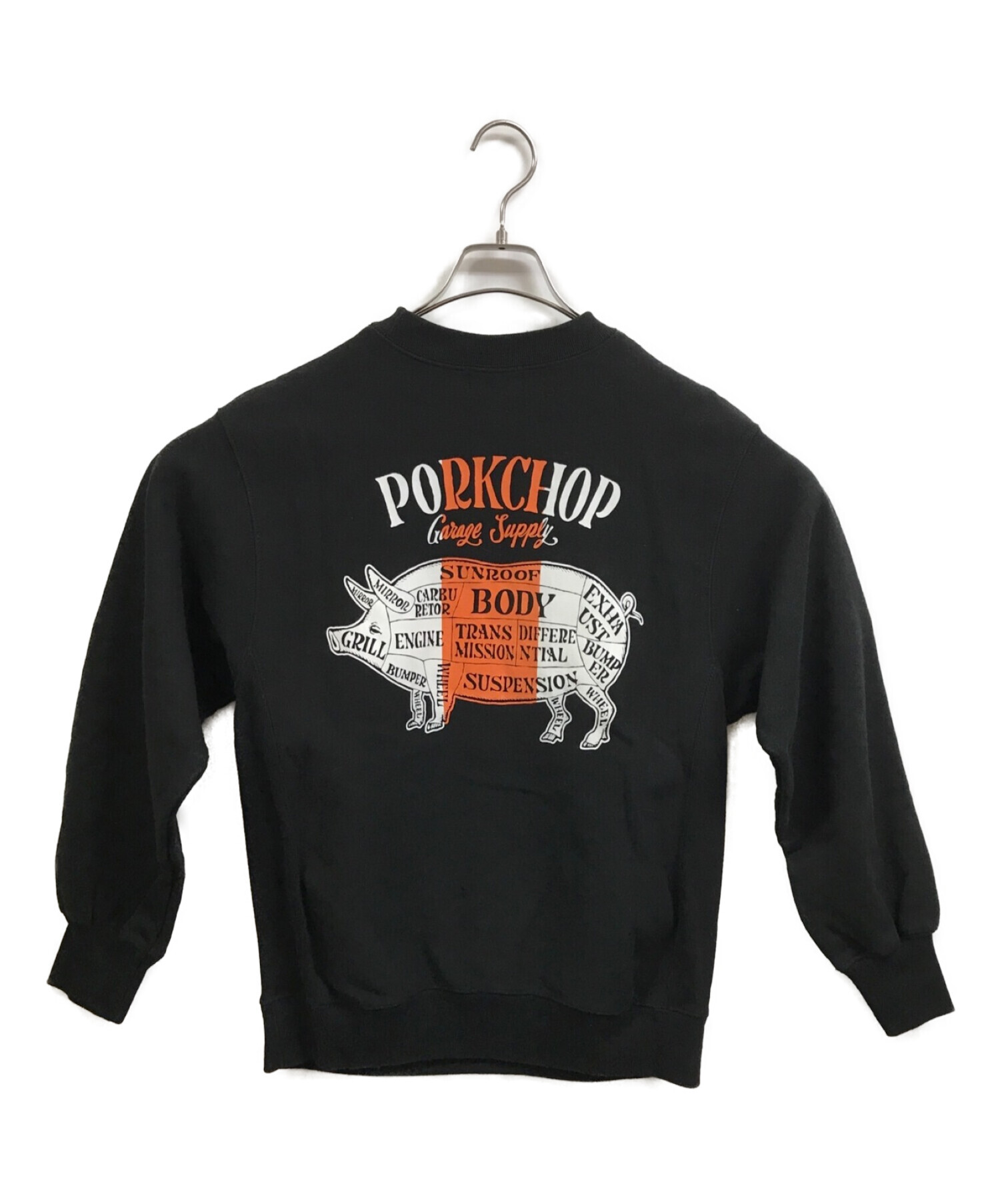 PorkChop (ポークチョップ) PORK BACK SWEAT ブラック サイズ:S