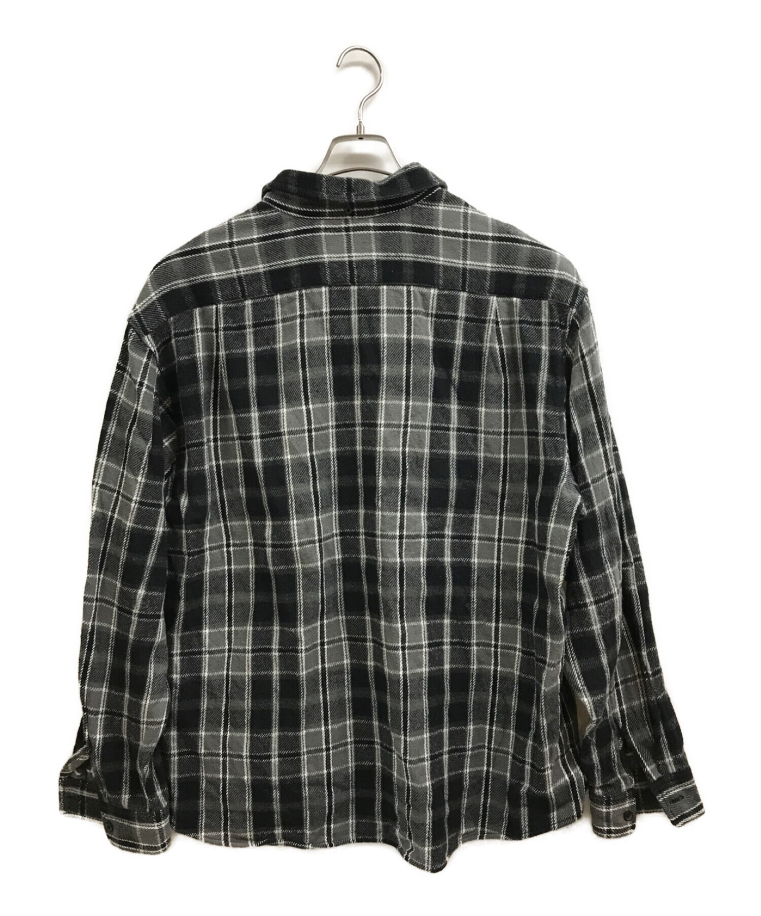 SUPREME (シュプリーム) 23SS Pullover Plaid Flannel Shirt ブラック サイズ:L