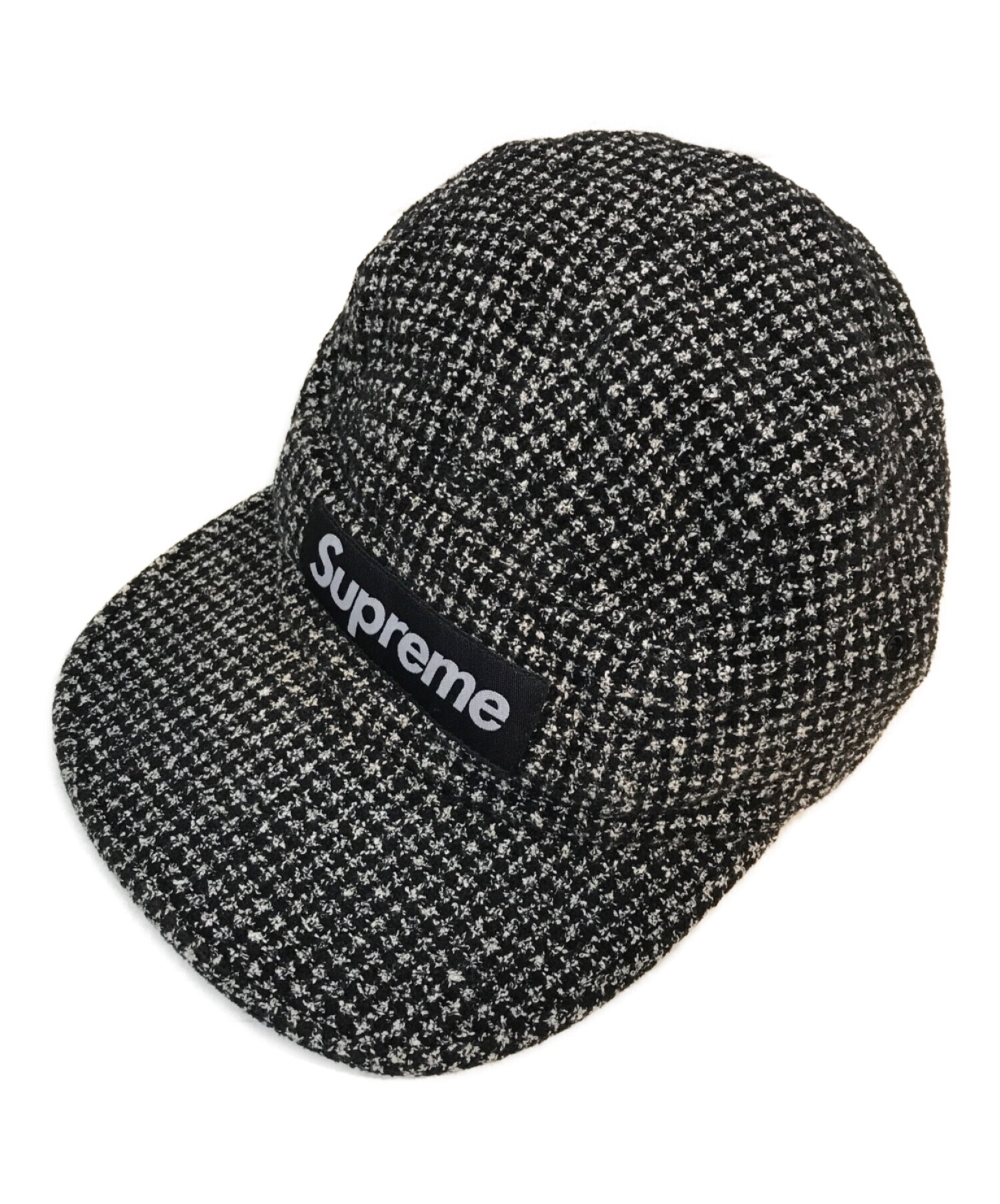 SUPREME (シュプリーム) 23AW Houndstooth Wool Camp Cap ブラック