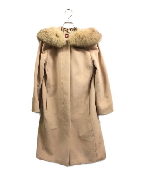 中古・古着通販】Max Mara Studio (マックスマーラ ストゥディオ) ファー付アンゴラシルクコート ベージュ  サイズ:40｜ブランド・古着通販 トレファク公式【TREFAC FASHION】スマホサイト