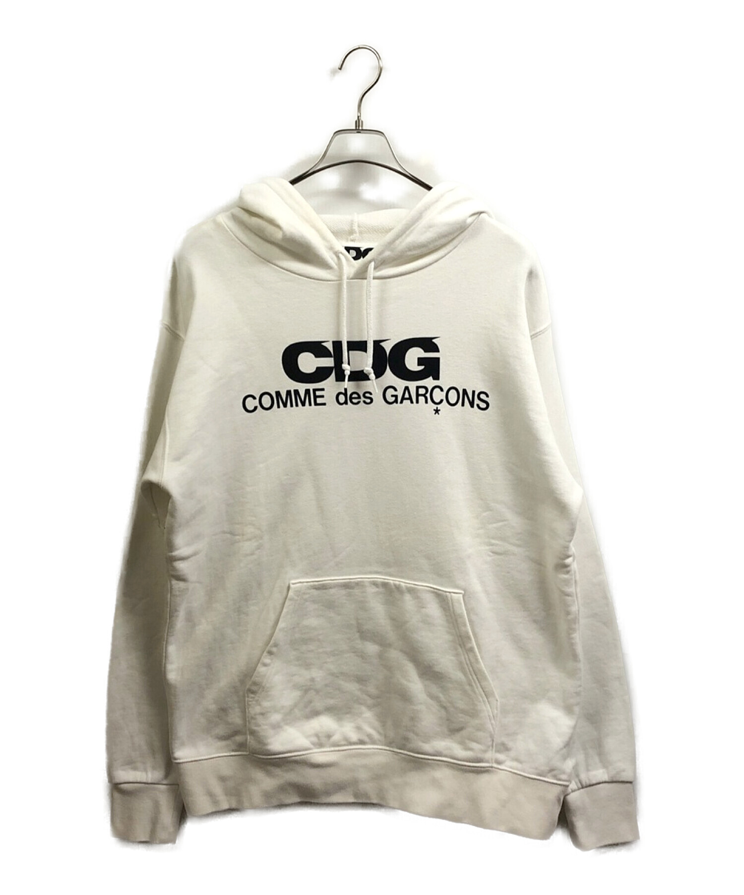 CDG (シーディージー) プリントパーカー ホワイト サイズ:XL