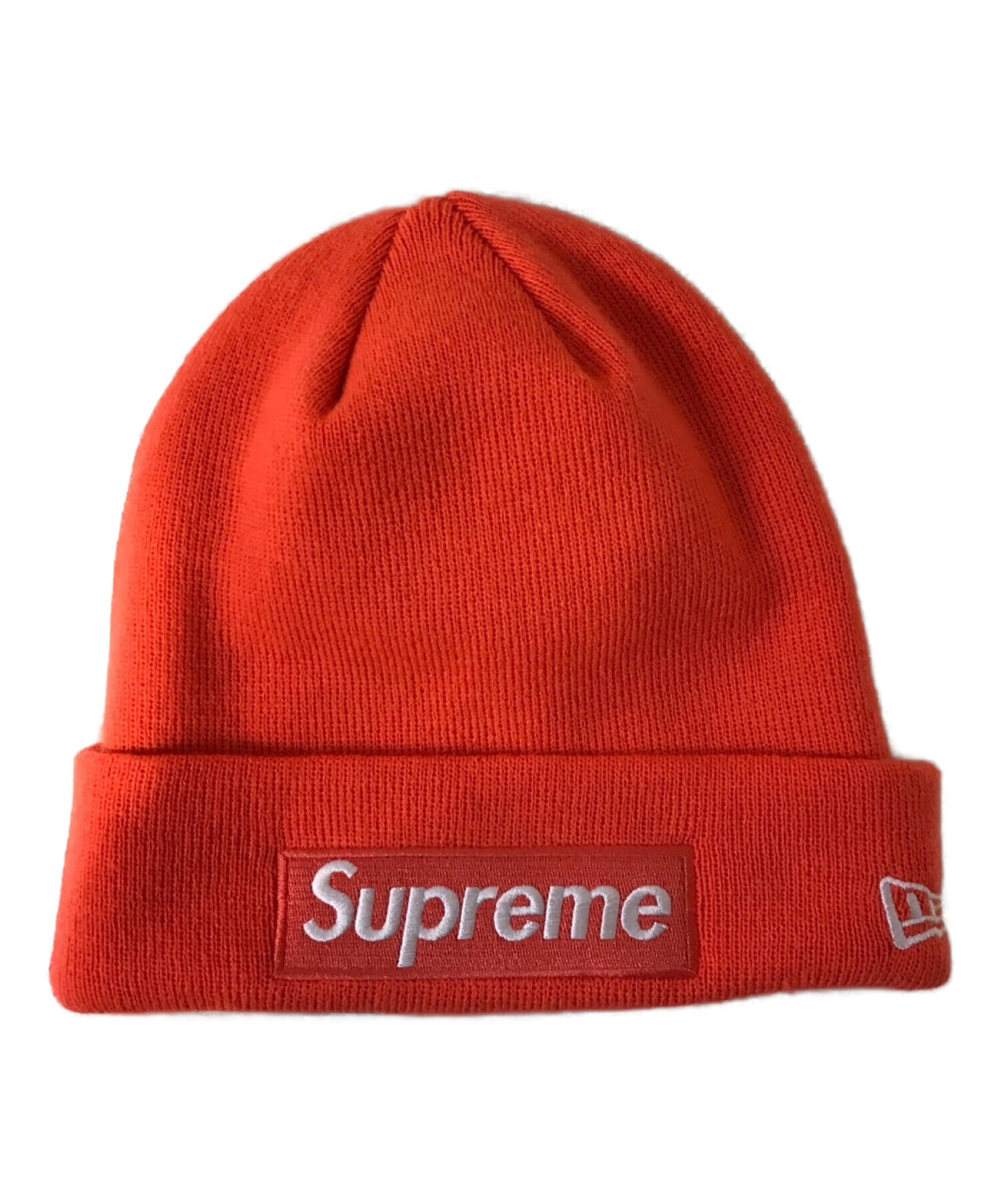 SUPREME (シュプリーム) New Era (ニューエラ) 18aw ボックスロゴニット帽 オレンジ 未使用品