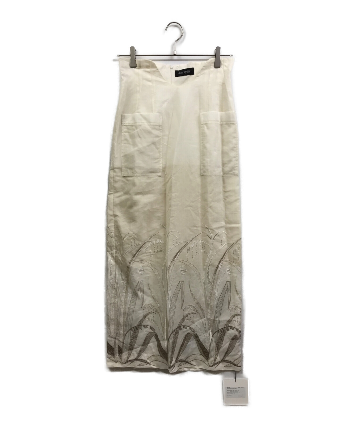 中古・古着通販】disemBySiik (ディゼムバイシーク) Embroidery linen pencil skirt アイボリー  未使用品｜ブランド・古着通販 トレファク公式【TREFAC FASHION】スマホサイト