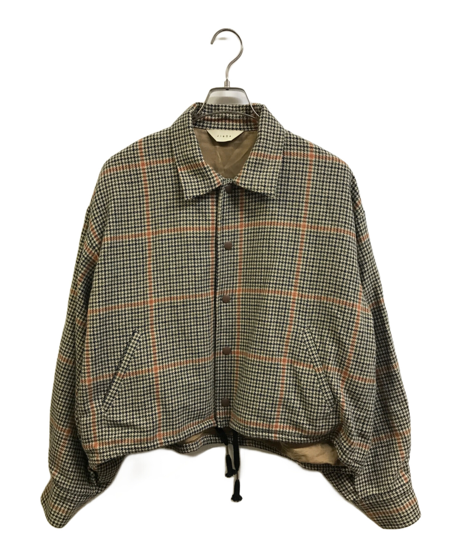 中古・古着通販】jieda (ジエダ) HOUND'S TOOTH COACH JACKET ブラウン サイズ:1｜ブランド・古着通販  トレファク公式【TREFAC FASHION】スマホサイト