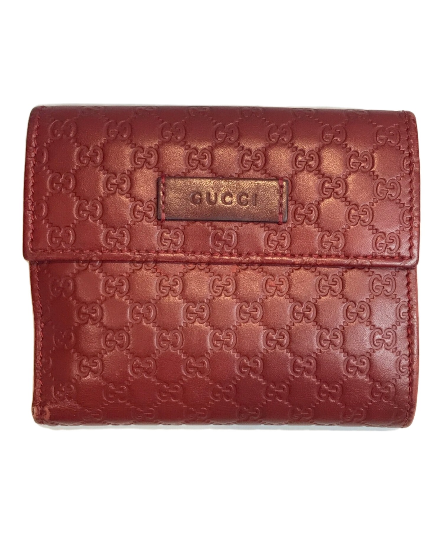 中古・古着通販】GUCCI (グッチ) マイクログッチシマ Wホック2つ折り 