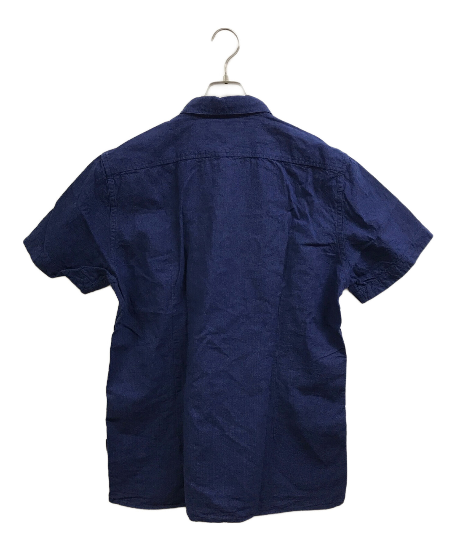 STONE ISLAND (ストーンアイランド) リネン混半袖シャツ ブルー サイズ:XXL