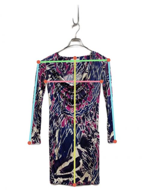 【中古・古着通販】Emilio Pucci (エミリオ プッチ) 総柄シルクワンピース パープル サイズ:uk6｜ブランド・古着通販  トレファク公式【TREFAC FASHION】スマホサイト