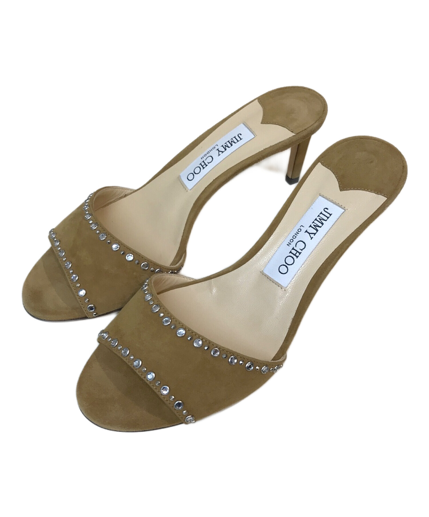 中古・古着通販】JIMMY CHOO (ジミーチュウ) スタッズサンダル ブラウン サイズ:36 1/2｜ブランド・古着通販  トレファク公式【TREFAC FASHION】スマホサイト