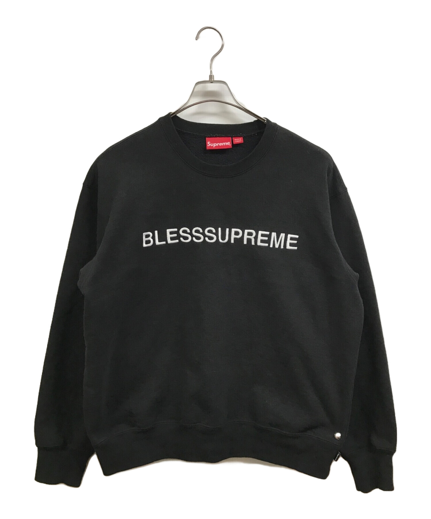 中古・古着通販】SUPREME (シュプリーム) クルーネックスウェット ブラック サイズ:M｜ブランド・古着通販 トレファク公式【TREFAC  FASHION】スマホサイト