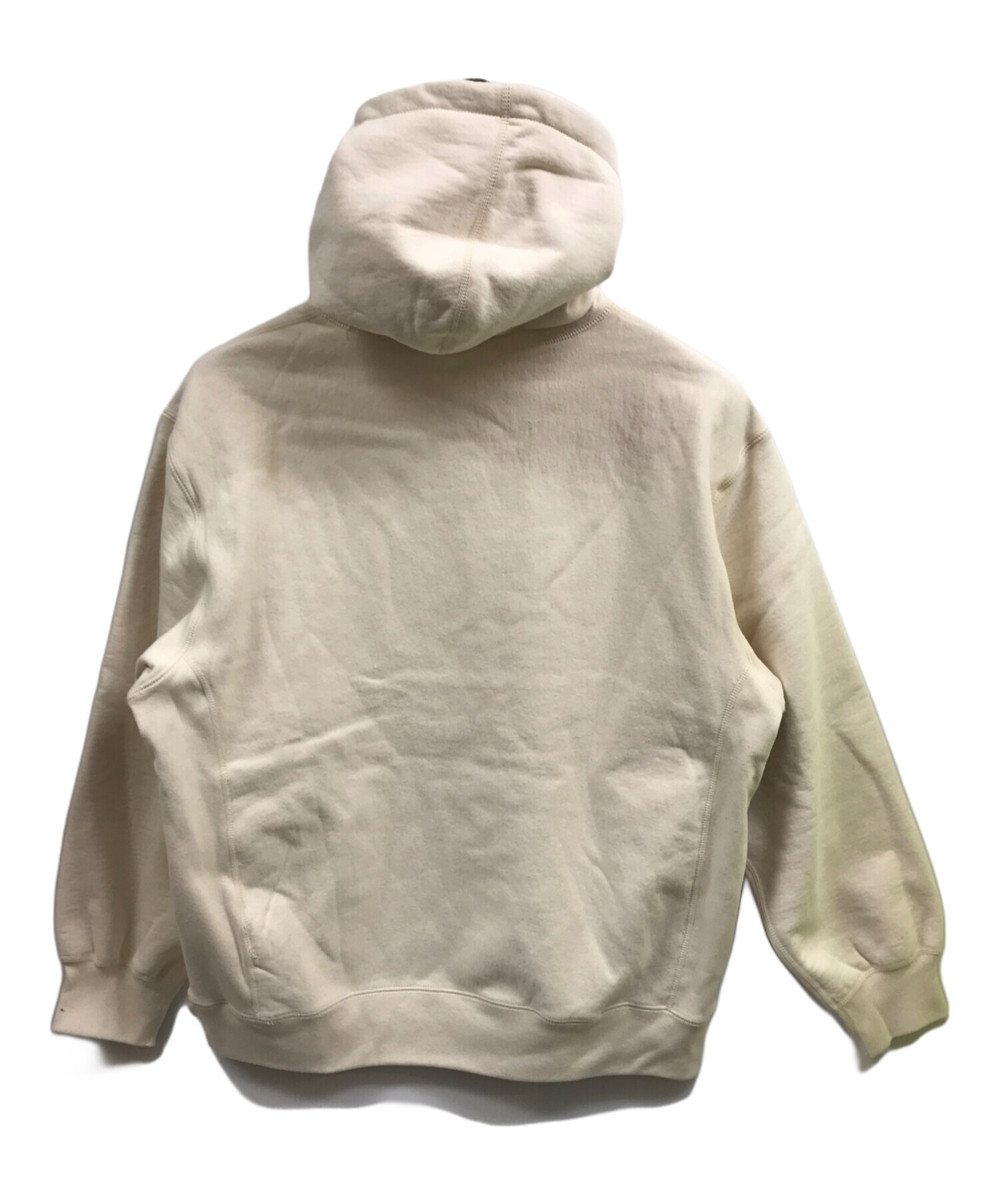 SUPREME (シュプリーム) Micro Logo Hooded Sweatshirt アイボリー サイズ:XL