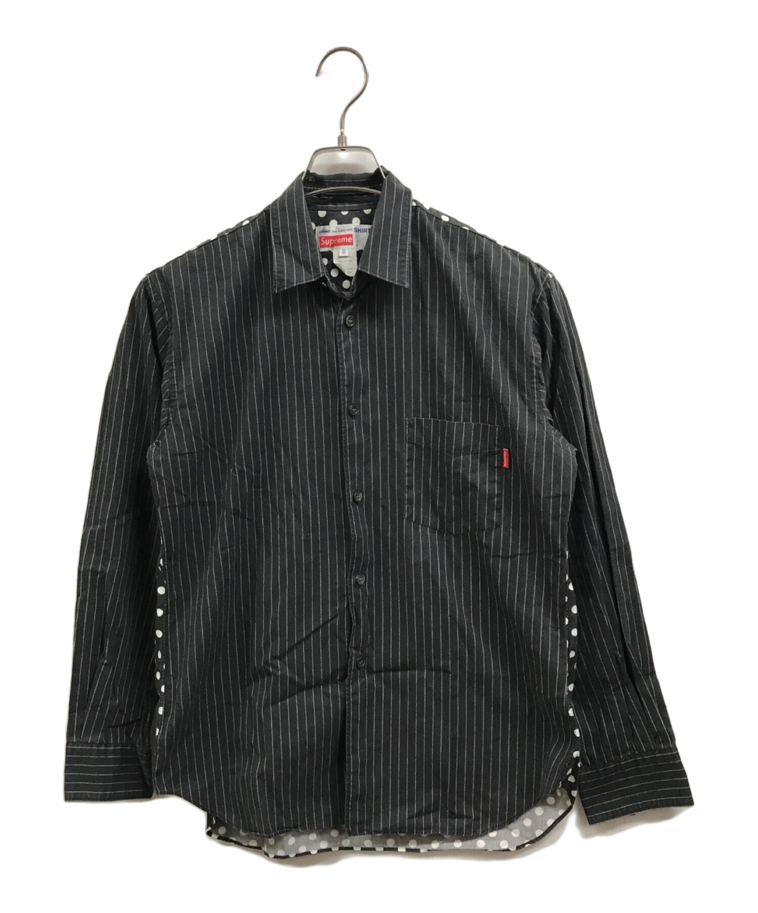 COMME des GARCONS SHIRT (コムデギャルソンシャツ) SUPREME (シュプリーム) 長袖シャツ ブラック サイズ:xs