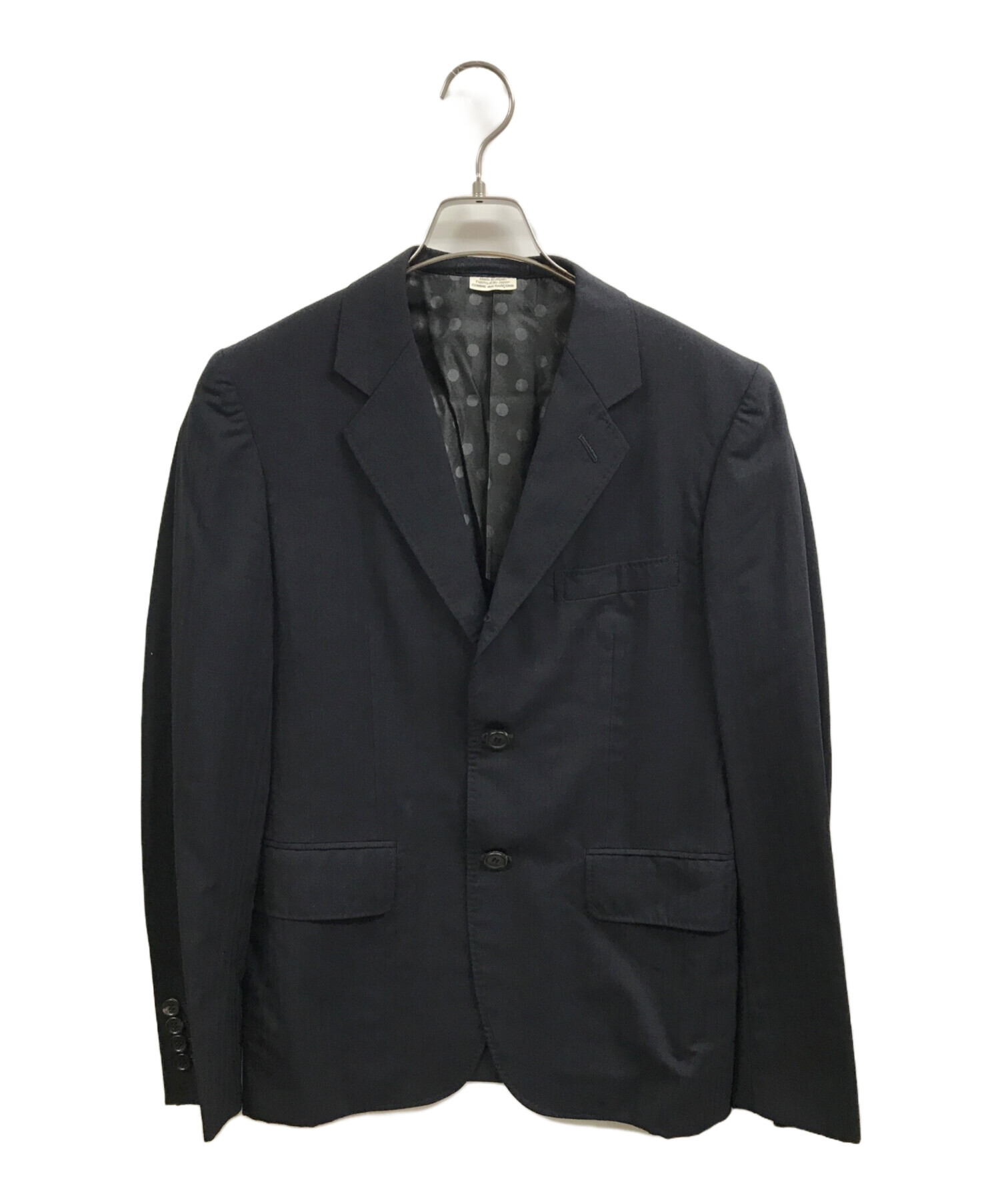 中古・古着通販】COMME des GARCONS HOMME DEUX (コムデギャルソン オム ドゥ) 裏地ドット柄テーラードジャケット ネイビー  サイズ:XS｜ブランド・古着通販 トレファク公式【TREFAC FASHION】スマホサイト