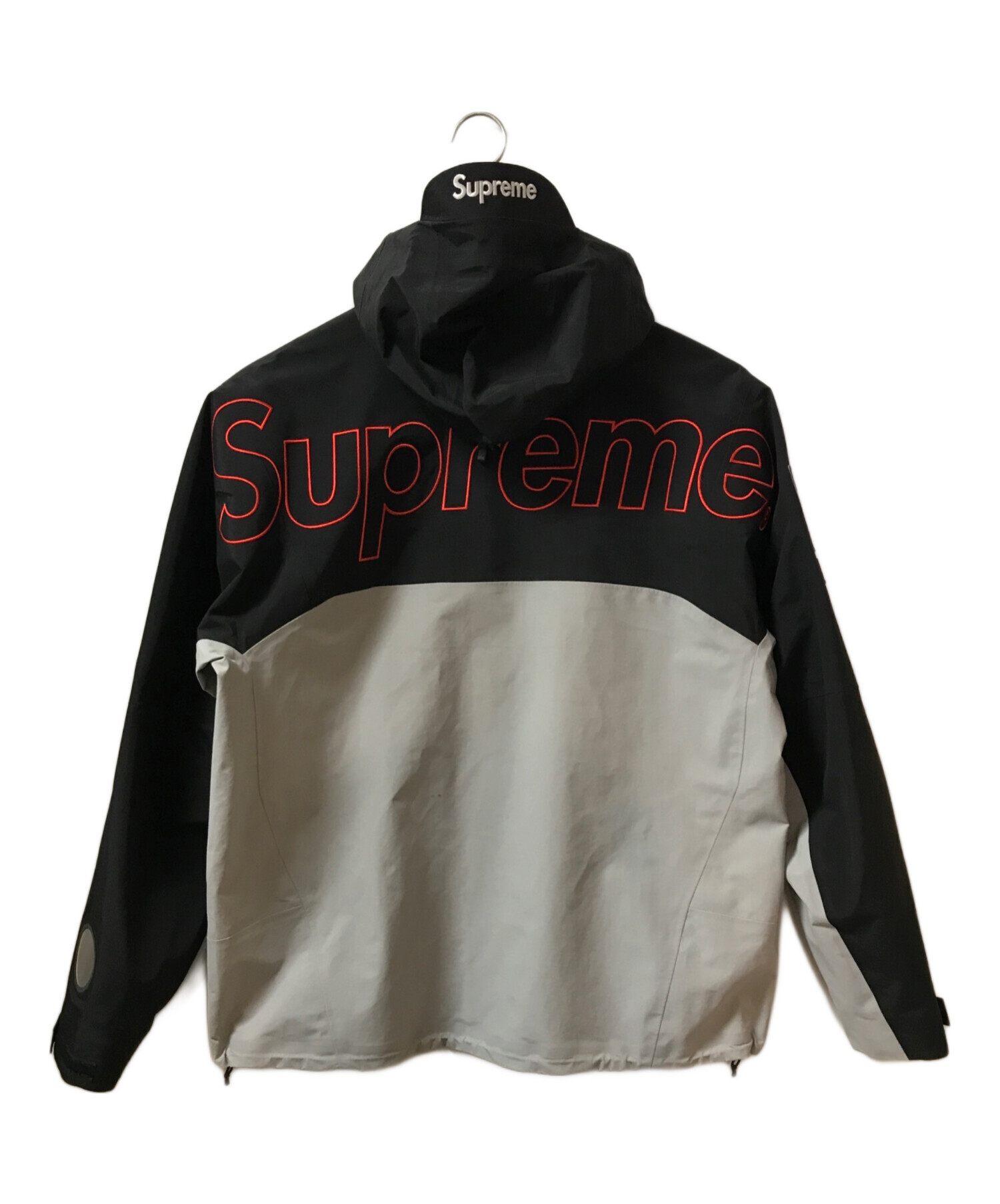 THE NORTH FACE (ザ ノース フェイス) SUPREME (シュプリーム) TS SHELL JACKET グレー×ブラック  サイズ:L/G