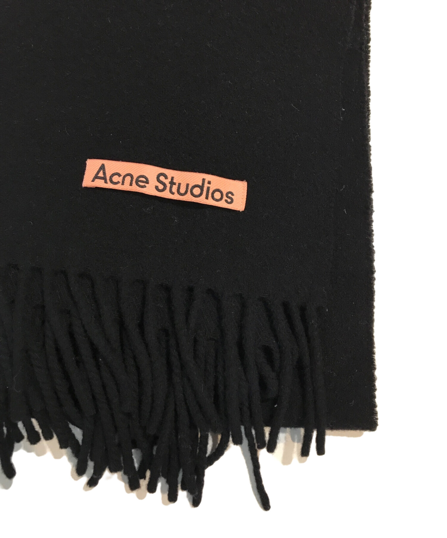 中古・古着通販】Acne studios (アクネ ストゥディオス) フリンジウールスカーフ ブラック｜ブランド・古着通販  トレファク公式【TREFAC FASHION】スマホサイト