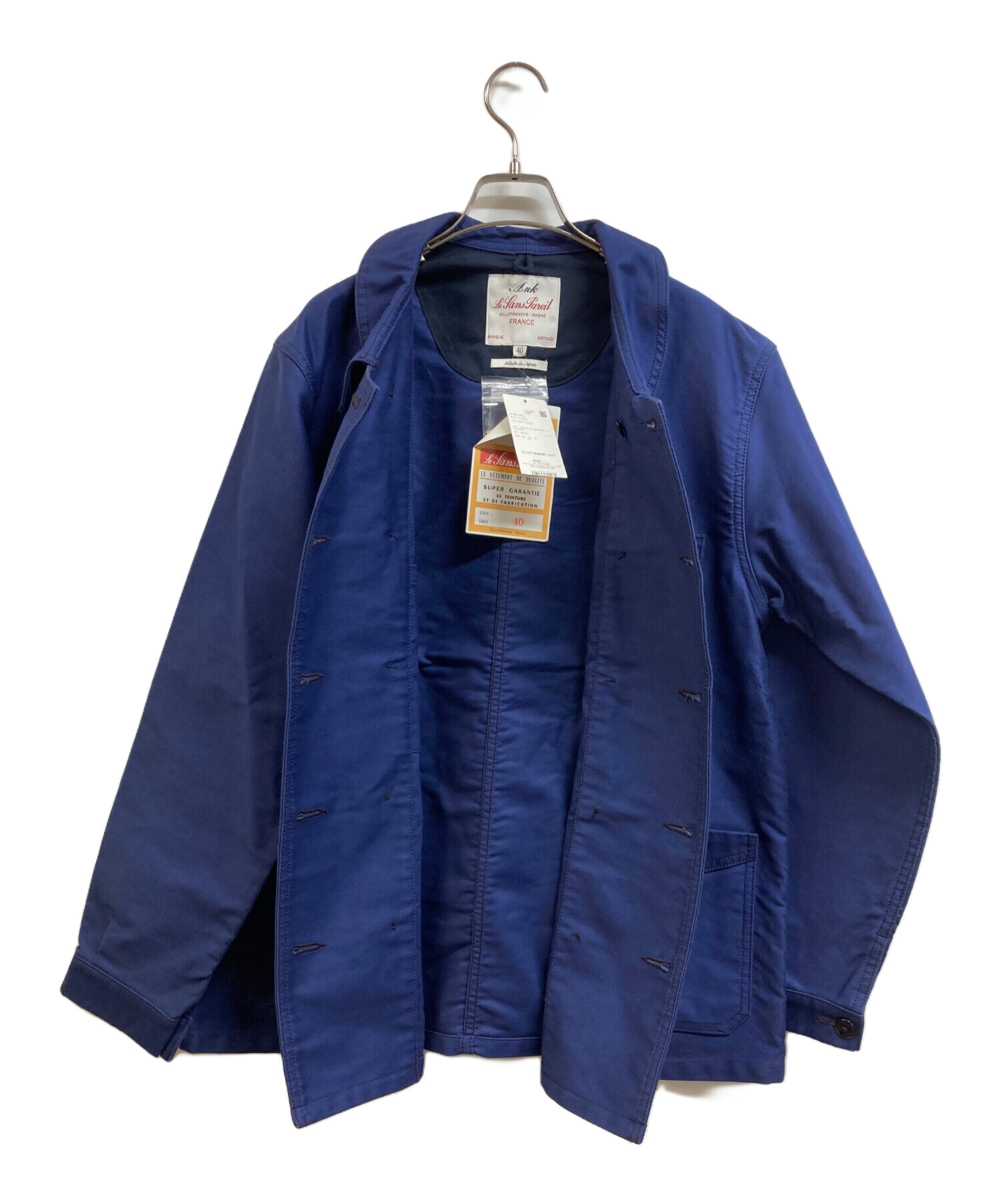 中古・古着通販】an cloth drop (アン クロス ドロップ) Le Sans Pareil (ル サン パレイユ) コットンモールスキン  ダブル カバーオール ネイビー サイズ:40｜ブランド・古着通販 トレファク公式【TREFAC FASHION】スマホサイト