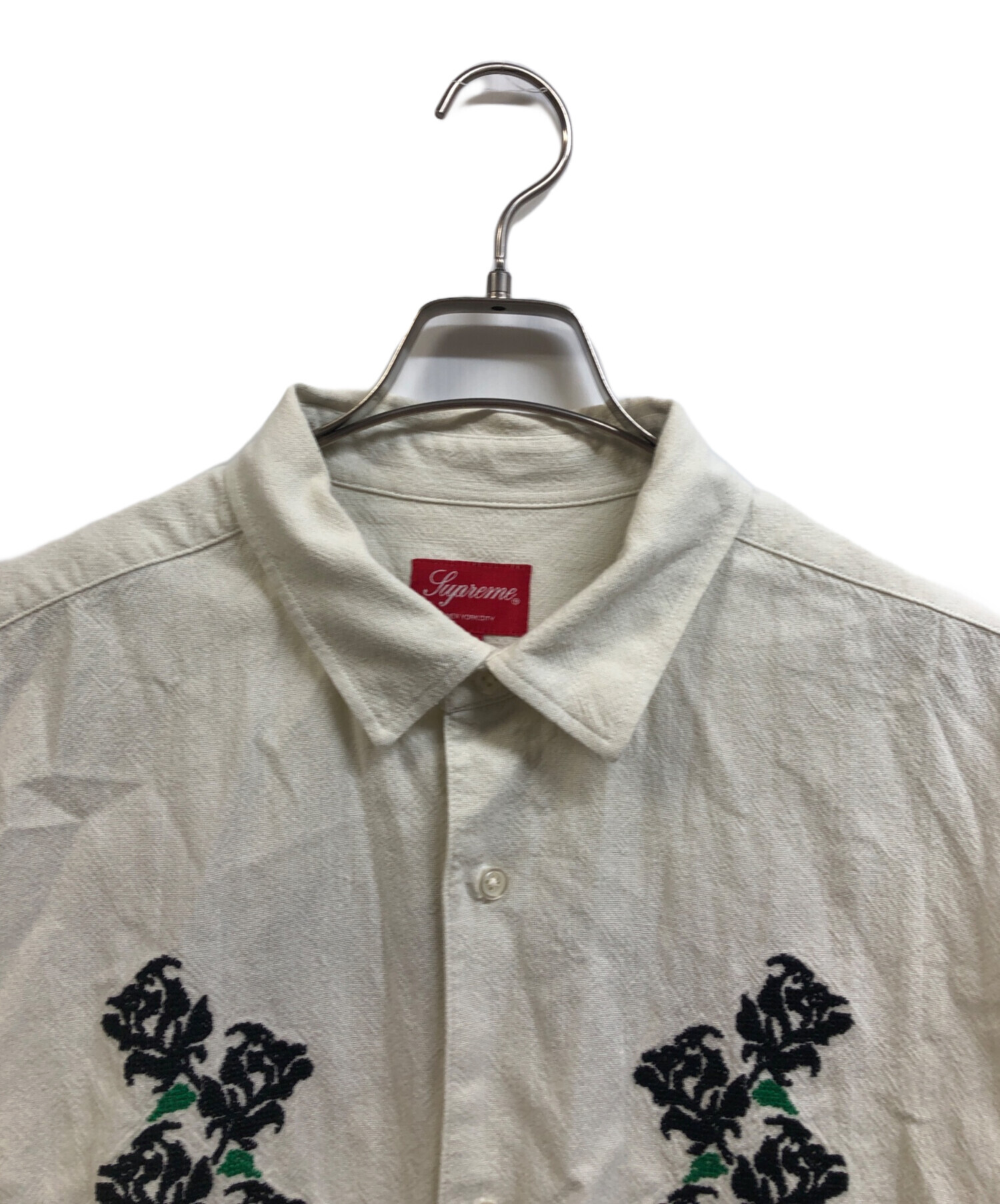 中古・古着通販】SUPREME (シュプリーム) Needlepoint S/S Shirt ホワイト サイズ:L｜ブランド・古着通販  トレファク公式【TREFAC FASHION】スマホサイト