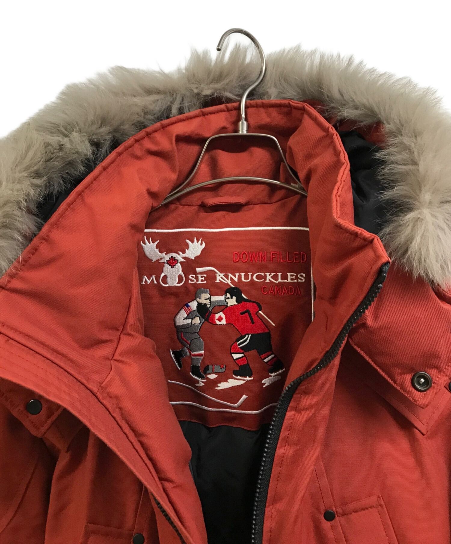 中古・古着通販】MOOSE KNUCKLES (ムース ナックルズ) ダウンジャケット オレンジ サイズ:M｜ブランド・古着通販  トレファク公式【TREFAC FASHION】スマホサイト