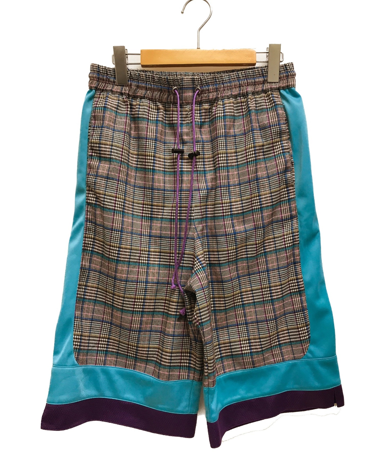 LANDLORD NEW YORK (ランドロード ニューヨーク) PLAID BBALL SHORTS/ショートパンツ ブルー サイズ:S