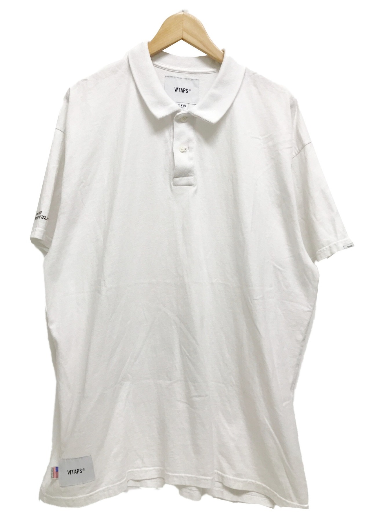 WTAPS (ダブルタップス) POLO SS 03 USA SHIRT ポロシャツ ホワイト サイズ:01