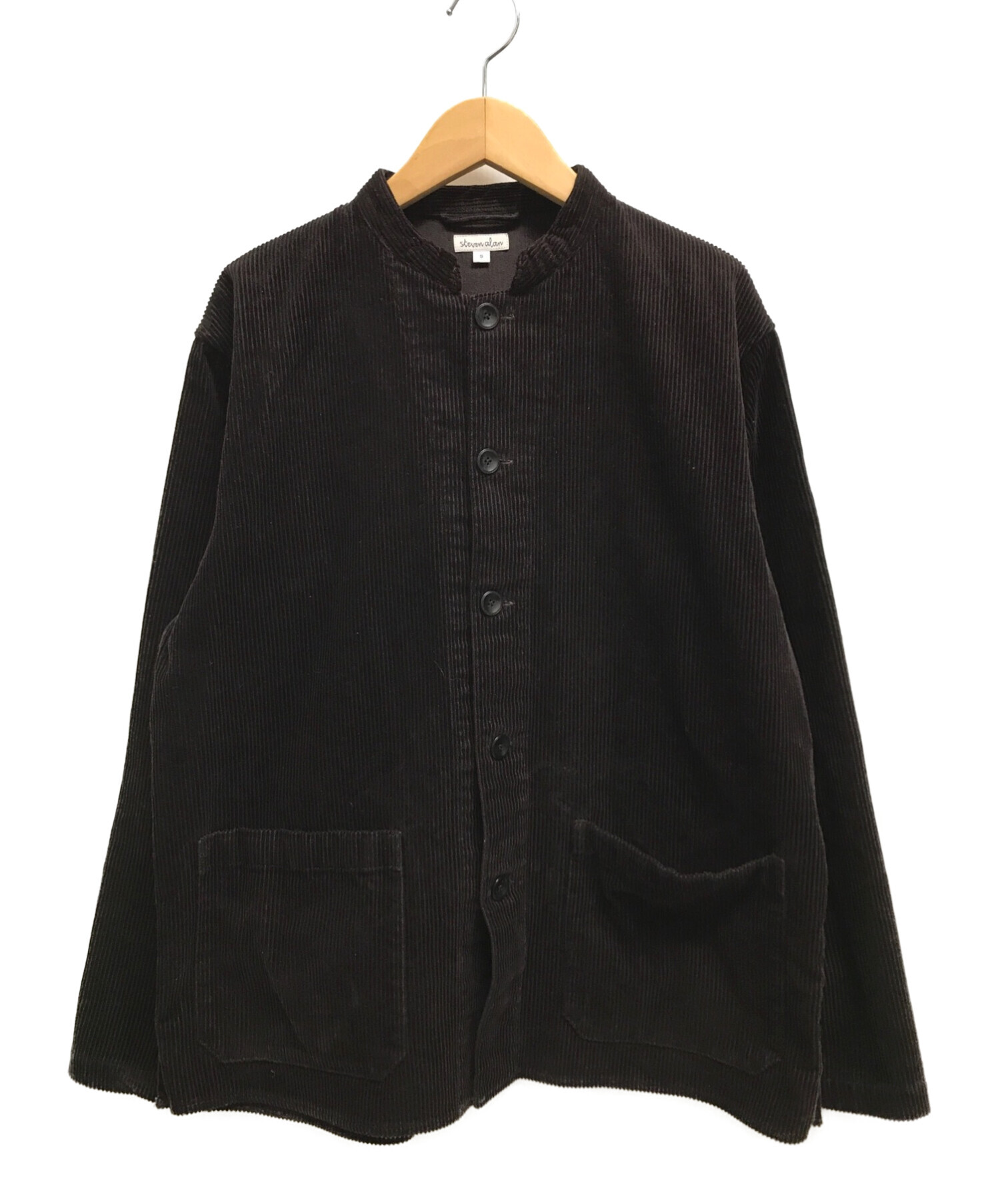 STEVEN ALAN (スティーブンアラン) 8WALE CORDUROY STAND COLLAR COVERALL ブラウン サイズ:S