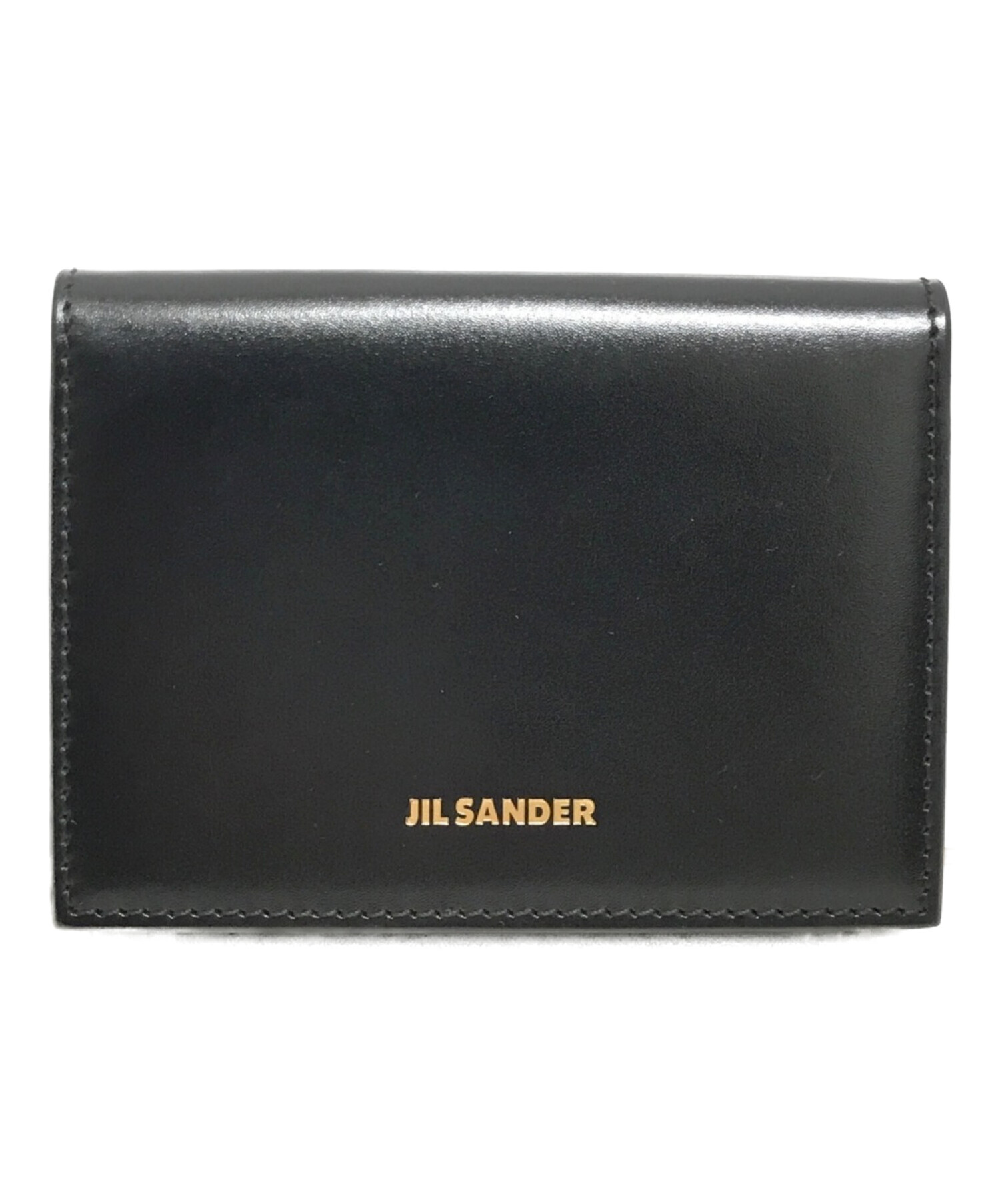 JIL SANDER (ジルサンダー) ロゴ 3つ折りコンパクト財布 ブラック サイズ:下記参照