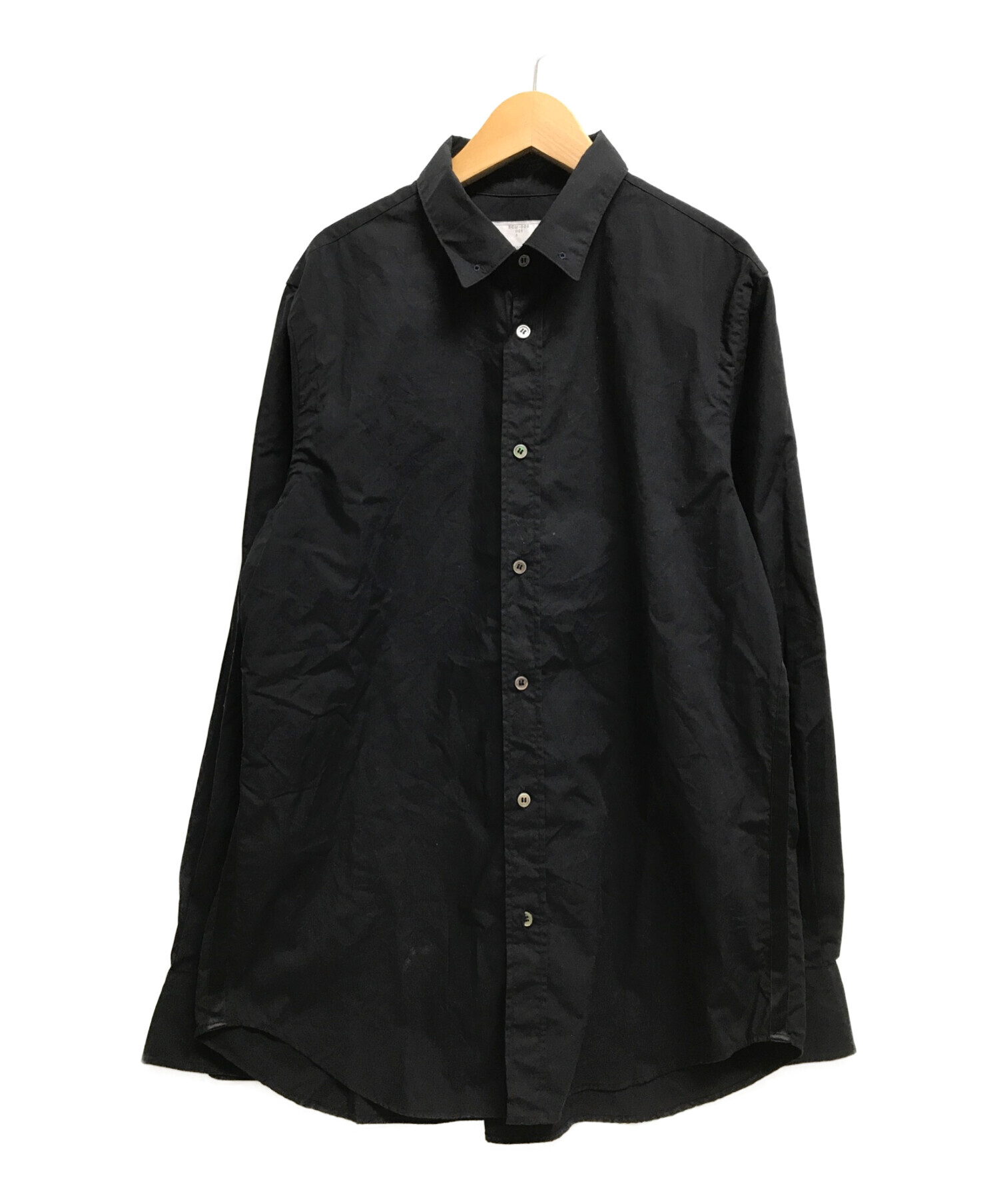 sacai (サカイ) コットンシルク長袖シャツ ブラック サイズ:L