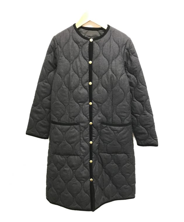 中古・古着通販】Traditional Weatherwear (トラディショナルウェザーウェア) ノーカラーキルティングコート グレー サイズ:34｜ブランド・古着通販  トレファク公式【TREFAC FASHION】スマホサイト